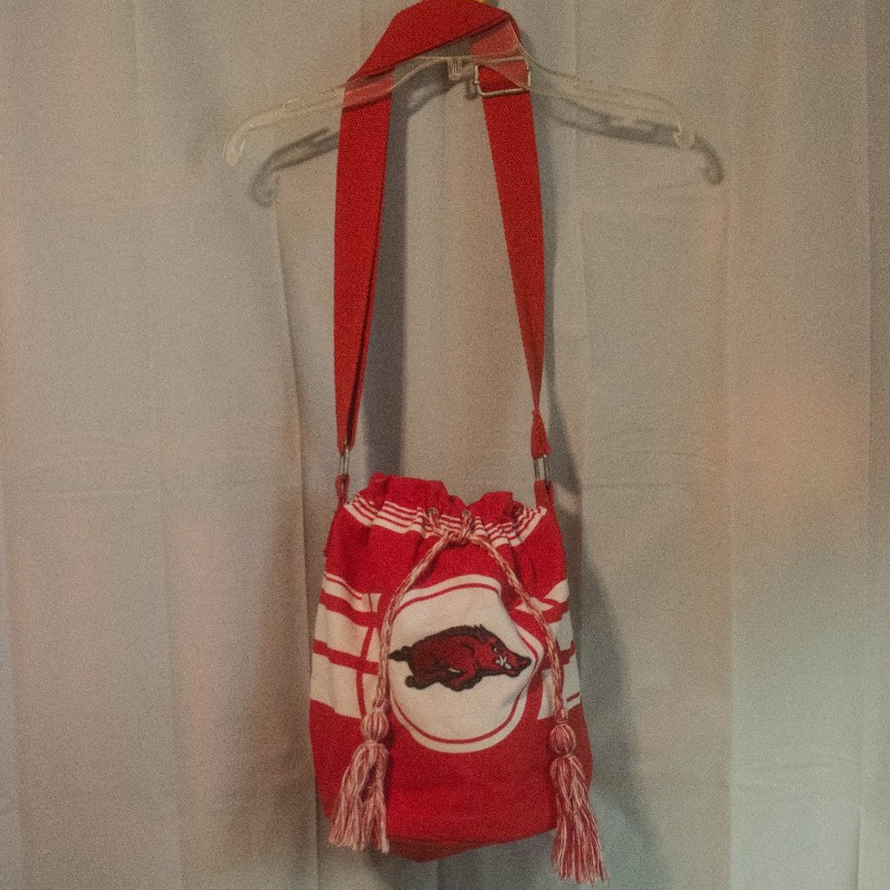Arkansas Razorbacks Little Earth Productions Red Bucket Bag